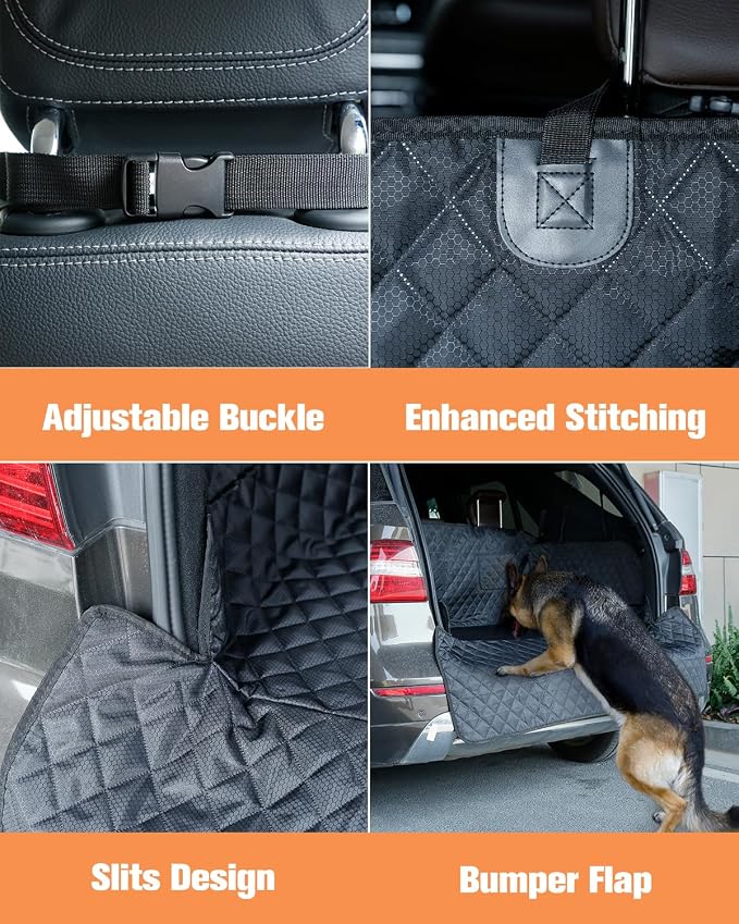 SUV Cargo Liner for Dogs, Trunk Cover with Bumper Flap Protector | Waterproof Pet Cargo Cover with Side Flaps, Dog Car Seat Cover with Non-Slip Mat, Prevents Scratches, Pet Hair, Mud, and Dirt - Image 3