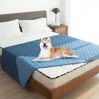 gogobunny 100% Double-Sided Waterproof Dog Bed Cover Pet Blanket Sofa Couch Furniture Protector for Puppy Large Dog Cat, Reversible (82x102 Inch (Pack of 1), Dark Blue/Light Blue) - Image 6