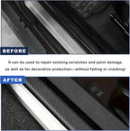 3D Carbon Fiber Vinyl Tape, 2 Inch x 20 ft Car Threshold Guard Anti-Scratch Window Trim Protector, Door Entry Protective Film Waterproof Detailing Tape for Most Vehicles - Image 4