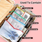 24pcs Mesh Zipper Pouch Bags 8 Sizes Plastic Clear Pouches for Organization | Multiple Sizes Waterproof File Bag Reusable Storage Bags for Classroom Travel Board Game Office Supplies - Image 6