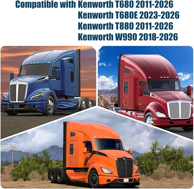 2 Pcs Side Window Sun Shade for Kenworth T680 T880 W990 11-26 | Fits T680E Semi Truck Day Cab & Sleeper, 6-Layer 210T Reflective Heat Blocker, Blackout Privacy Cover, Foldable - Image 2