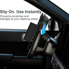 Backseat Car Organizer with Detachable Steering Wheel Tray 1 Pack,Car Back Seat Laptop Desk, Multifunctional Food Tray,Back Seat Car Storage & Tablet Holder for Kids (Black, 1PC) - Image 2