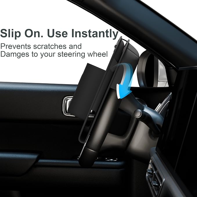 Backseat Car Organizer with Detachable Steering Wheel Tray 1 Pack,Car Back Seat Laptop Desk, Multifunctional Food Tray,Back Seat Car Storage & Tablet Holder for Kids (Black, 1PC) - Image 2