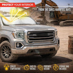 Motor Trend Custom Fit GMC Sierra & Chevy Silverado Windshield Sun Shade - Fits All (2014-2018) Trims - Car Windshield Sunshade Sierra & Silverado Accessories - Automotive Interior Protection - Image 3