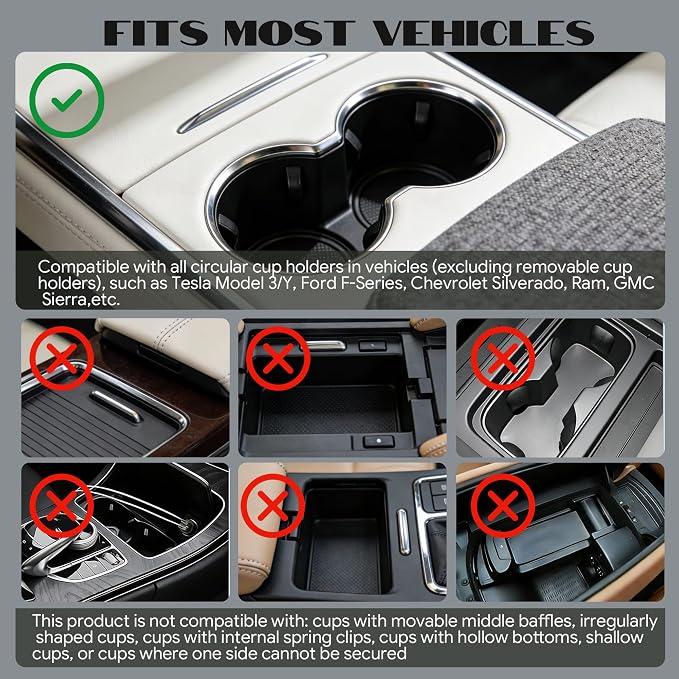 Car Tray & Desk for Laptop, Dual 360° Rotating, Anti-Slip Leather Surface, Steering Wheel Tray, Car Accessories- Compatible with Tesla Model Y/3/S, Ford F150/Explorer/Most Vehicles (Brown) - Image 3