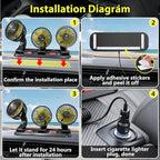 Portable 3-Head Car Cooling Fan, Fans for Vehicles Cars (No Battery) - Image 6