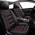 IKABEVEM Car Seat Covers for VW/Volkswagen Taos 2022-2026 Full Set(5 Seats) | Luxury Fuax Leather, Waterproof, Airbag Compatible, Easy to Install, Scratch‑Resistant Seat Protection, Redline by IKABEVEM