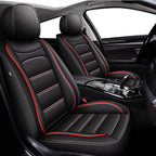 IKABEVEM Car Seat Covers for Jeep Cherokee 2014-2023 Full Set(5 Seats) | Luxury Fuax Leather, Waterproof, Airbag Compatible, Easy to Install, Scratch‑Resistant Seat Protection, Redline by IKABEVEM