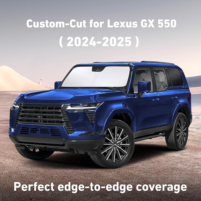 EcoNour Windshield Sunshade Compatible for Lexus GX550 2024 2025 | Sun Visor for Front Windshield & Window Sun Shade Cover, UV Heat Blocker & Protector, Car Accessories - Image 2
