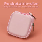 Ginsco Mini-Portable Hard Shell Square Earbuds Case for Apple EarPods/Samsung Galaxy Wired/Wireless Earbuds, Cell Phone Accessories Organizer with Carabiner for Earphones - Image 4