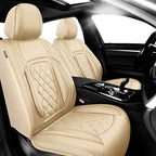 Fit Land Cruiser Premium Leather Car Seat Covers for Toyota Land Cruiser 2000-2025 2026 - Waterproof，Breathable，All-Weather Seat Cushion Protecto & Airbag Compatible, 2 Front Seat Beige by Unknown