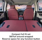 Lolcar CRV Seat Covers Custom Fit for Honda CRV 2017 2018 2019 2020 2021 2022,Leather Car Seat Cover Full Set for Trucks SUV,Waterproof Car Seat Cushion,Faux Leather (Burgundy) - Image 6