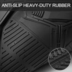 CAR PASS Heavy Duty Rubber Car Mats, Deep-Dish All Weather 3 Row Car Floor Mats for 7 Seater 8 Seats 2nd & 3rd Row, Waterproof Anti-Slip Universal Trim-to-Fit for SUV, MPV, 7 Passengers Vehicle - Image 5