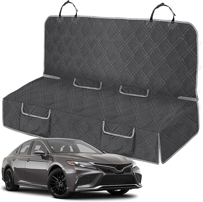 Dog Car Seat Cover for Toyota Camry 2012-2025 | Waterproof Pet Bench Seat Cover for Back Seat, 600D Heavy Duty Scratch Proof Nonslip Truck Seat Covers for Dogs by Kistrba
