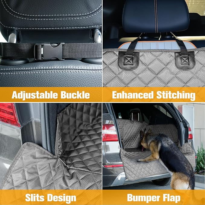 SUV Cargo Liner for Dogs, Trunk Cover with Bumper Flap Protector | Waterproof Pet Cargo Cover with Side Flaps, Dog Car Seat Cover with Non-Slip Mat, Prevents Scratches, Pet Hair, Mud, and Dirt - Image 5
