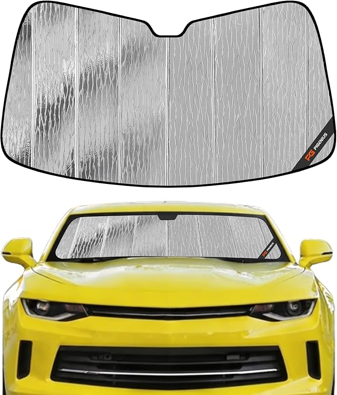 Pigenius Windshield Sun Shade for Chevrolet Camaro 2016-2024, Custom Fit Front Window Sunshade - AstraGuard by Pigenius
