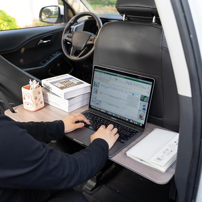 Larger Car Tray Desk for Laptop,Rear-Row Legless Tray Table for Dining, Working, Relaxing,Car Travel Essentials for Long Trips with Family - Image 7