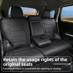 Lolcar CRV Seat Covers Custom Fit for Honda CRV 2015 2016 Full Set Car Seat Cover for SUV, Leather Truck Seat Protectors,Faux Leather (Black) - Image 5
