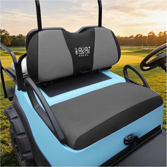 10L0L Golf Cart Seat Covers for Yamaha EZGO Club Car Seat Towel Cushion | Breathable Mesh All-Season Front/Rear Seat Blanket, UV Resistant, Cool Comfort, Machine Washable, Easy On, Great Golf Gift by 10L0L