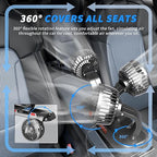 Portable 3-Head Car Cooling Fan with USB Plug | Powerful Airflow Fan for Vehicles Cars Taxi and Road trips - Image 3