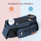 Momcozy Universal Stroller Organizer with Insulated Cup Holder | Detachable Phone Bag and Shoulder Strap, Fits for Uppababy, Baby Jogger, Britax, BOB, Umbrella, and Pet Strollers - Image 6