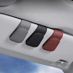Magnetic Leather Car Visor Sunglass Holders, Beige | flip-open design, holds eyewear tickets or cards, tool-free mounting, fits most cars and trucks, car interior accessories - Image 7