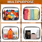 18 Pieces Clear Cosmetics Bag Bulk, TSA Approved Toiletry Bag for Travel, Clear Zippered Cosmetic Makeup Pouch, Waterproof Vinyl Plastic Organizer Case for Vacation Bathroom (Small) - Image 4