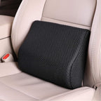 Memory Foam Lumbar Support Pillow for Car - Lower Back Support Cushion for Driving, Back Pain Relief for Car Seat, Office Chair, Wheelchair (Black) by TISHIJIE