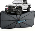 Car Windshield Sun Shade Umbrella for Jeep Gladiator 2020-2026, 1:1 Fit | [Reflective Coated Fabric] Car Shades Sun Visor Keep Car Cool and Protects Interior, Sunshade Umbrella for Front Window by MakeLifeBetter