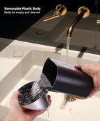 Ginsco Mini Car Trash Can with Lid, Small Car Garbage Can, Cute Leakproof ABS Car Trash Bin, Car Accessories for Interior, Garbage Bin for Car, Home, Office with 60pcs Trash Bags Black/Silver - Image 7