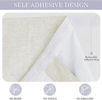 RYB HOME 100% Blackout Front Door Window Covering Small Sidelight Blinds | Linen Textured, Block Views, Privacy Sidelight Blids, For Glass Door School Office Nursery, W12 x L69, Linen, 1 Panel - Image 2
