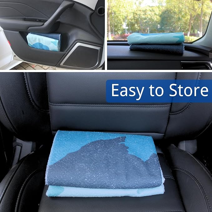 Waterproof Car Seat Cover for Front Seats, Protector for Cars SUVs Trucks, Sweat Towel Seat Covers Bucket for Gym,Workout,Beach,Hiking,Running and Swimming (Mountains, 2PCS) - Image 7