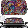 Car Windshield Sun Shade UV Reflector Foldable Front Window SUV | Blocks 98% UV Rays,Keep Interior Cool,Universal Fits Hatchback,Truck,MPV,Storage bag,57"L x 31.5"W,Car Summer Accessories by Pleneal