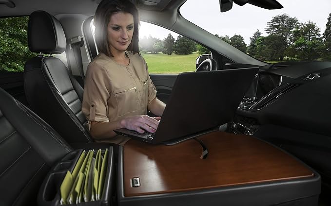AutoExec AE-RMCD-21M Roadmaster Car Desk for Your Vehicle Workstation and Mobile Office, Mahogany | Vehicle Workstation, Mobile Office - Image 3