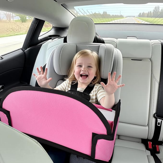 Car Seat Tray,Toddler Road Trip Essentials With Drawing Kit | Road Trip Essentials Accessories Lap Tray with iPad Holder Stand & Dry Erase Board as Travel Gifts for Kid,2PC - Image 3