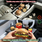 2-in-1 Car Steering Wheel Desk & Seat Gap Organizer Filler Tray | Foldable Adjustable Height Car Desk for Laptop Computer Tablet, Eating - Portable Table for Car Workstation Truck SUV Tesla - Image 12