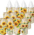 Arttown Car Tissue Holder for Cup Holder Floral Facial Tissues 12 Pack | Bulk 3-Ply,Refillable Marble Print Cylinder Tissue Boxes,Fit Car Home Office School (600 Sheets Total,50 Sheets Each) by Arttown