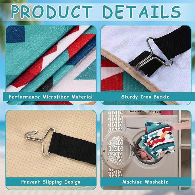 Lonfliness 1PCS Car Seat Cover Towel Non Slip Front Seat Car Seat Towel Athletic Running Towel Washable Seat Cover for Gym Workout Sweat Outdoor Sport Beach Hiking Yoga (Navajo Tribal) - Image 3