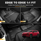 AOMSAZTO Floor Mats for Toyota RAV4 Hybrid 2026, with Door Sill Protector | Not for PHEV, Custom Fit Floor Liners All-weather Protection Full Coverage Car Mats Door Sill Guards 2026 RAV4 Accessories - Image 2