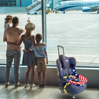 Car Seat Dolly for Airport, Yellow | CarSeat Roller Cart Wheels for Airplane,Car Seat Travel Cart Carrier with Straps,Foldable Luggage Trolley Hand Truck - Image 7