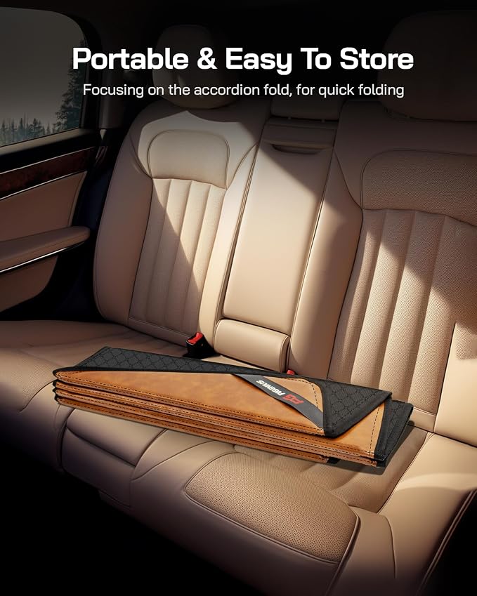 Pigenius Windshield Sunshade for Honda Accord 2023-2026, Custom Front Window Sun Shade - Leather - Image 6