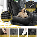 Dog Car Seat for Small Medium Dogs,Detachable Washable Travel Safety Pet Booster Seat, Comfy Ultra Soft and Multifunctional Car Travel Bed,Black - Image 3