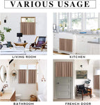 RYB HOME Cafe Blackout Curtains 30 inch Length, Short Window Curtain Tiers | Light UV Heat Blocking, Energy Saving, Privacy Protection, For Basement Bathroom Kitchen Window, W29 x L30, Mocha, 2 Panels - Image 6
