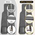 WideFit Car Headrest Hooks, 2 Pack for Wide-Strap Bags, Brown | 0.98 in opening fits thick purse straps. Premium leather and dual metal hooks hold up to 40 lb and rotate 360°. - Image 5