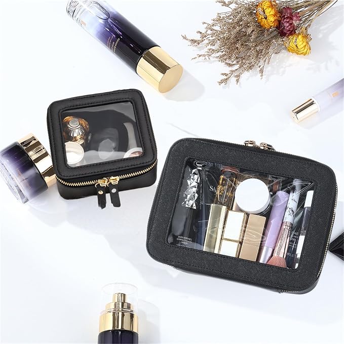 Clear Makeup Bag with Mini Cosmetic Bags,Travel Toiletry Bag for Women,Portable Cosmetic Bag Case, Transparent Waterproof Cosmetic Organizer Storage Bag for Women Men - Image 3