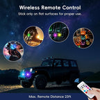 PIFOOG 11 LEDs Wireless Strobe Lights with Remote 500mAh Rechargeable Car RGB Car Interior Ambient Lighting Anti-Collision Strobes Light for Motocycle Vehicle Bike Scooter Warning Flashing 4PCS - Image 3