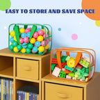 4 Pcs Toy Storage Bags, Clear PVC Toy Organizer with Zipper, Waterproof Travel Bags with Labels for Building Blocks, Puzzle, Kids Books (multicolor2) - Image 7
