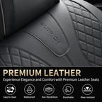 FLORICH Leather Automotive Seat Covers, Waterproof Seat Covers, Black Front Car Seat Cover, Full Coverage Car Seat Covers 2 Pack Car Seat Cushion Protector Universal Fit for Most Cars SUV Trucks - Image 7
