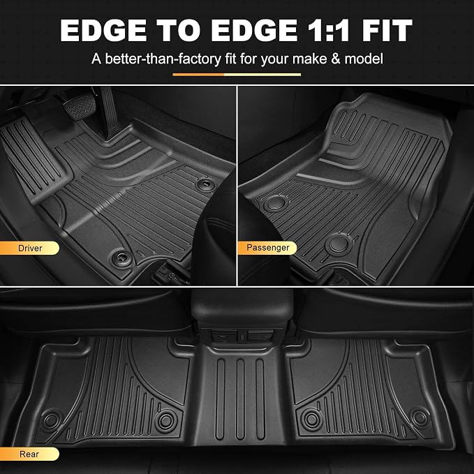 AOMSAZTO Floor Mats for Toyota Rav4 2019-2025 Hybrid & Venza 2021-2025 | Custom Fit Floor Liners & Cargo Liner with Seatback Mat All-weather Easy to Clean Heavy Duty Waterproof Trunk Mat - Image 2