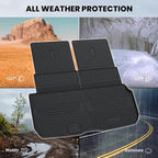 LASFIT Cargo Mat & Backrest Mat (3 Pieces) for Mercedes Benz GLS 2020-2026 | Fit for GLS 450/580/63 AMG, All Weather TPE Non-Slip Trunk Mat with Seatback, Black - Image 6